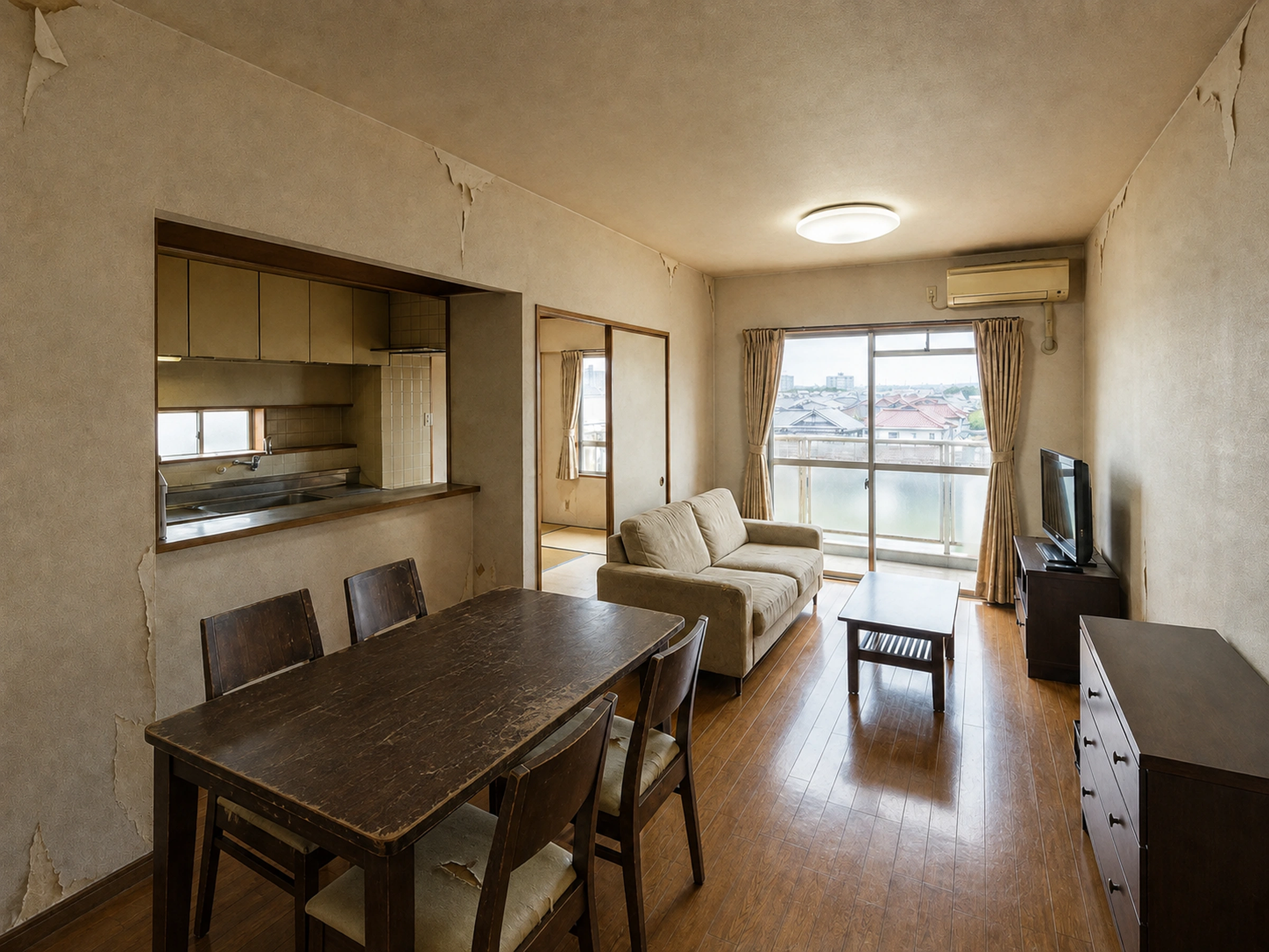 Apartamento em Komaki antes da renovação